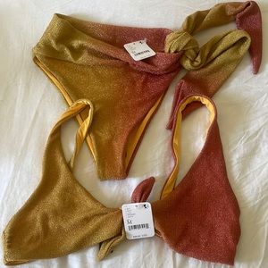 Beach Riot shine ombré bikini set NWT